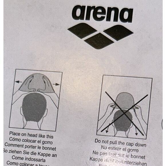 Arena Unisex Adults Blue Silicone Swim Cap NWOT - Picture 5 of 6